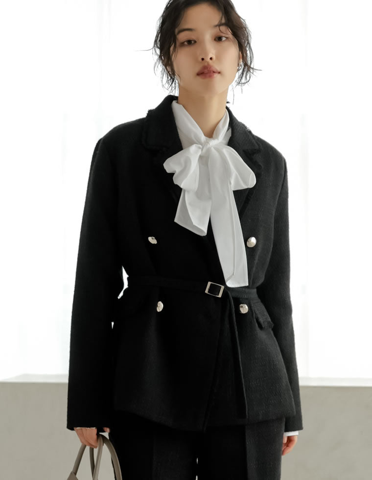 ツイードダブルテーラードジャケット - ジャケット/アウター通販