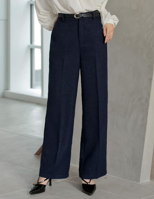 【20％ポイント還元対象】ツイードストレートパンツ