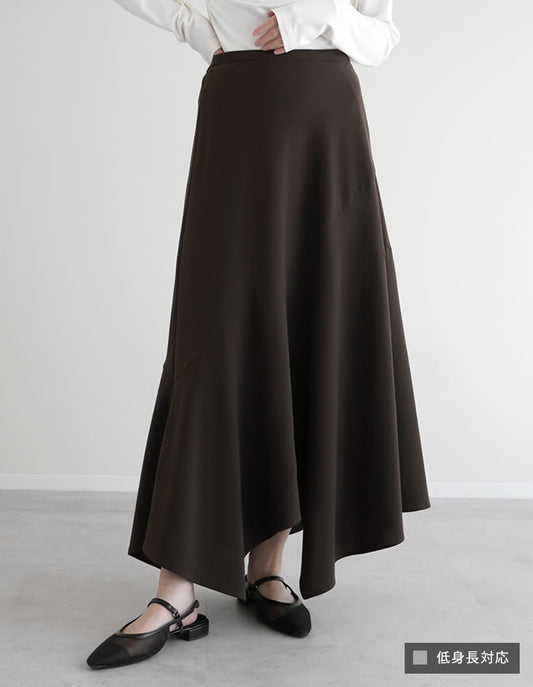 [2026S/S COLLECTION][低身長サイズ有]ギンガムチェックアシンメトリーヘムスカート スカート 人気レディースファッション通販 リエディ