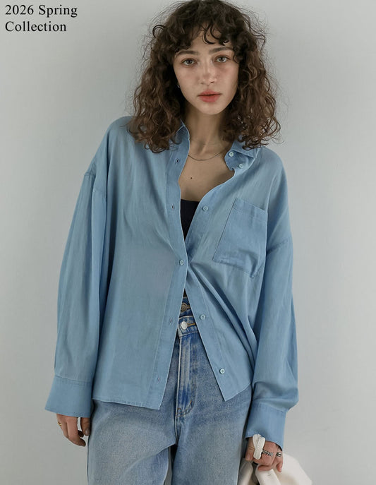 [2026S/S COLLECTION]シアーデニムシャツ[mb]