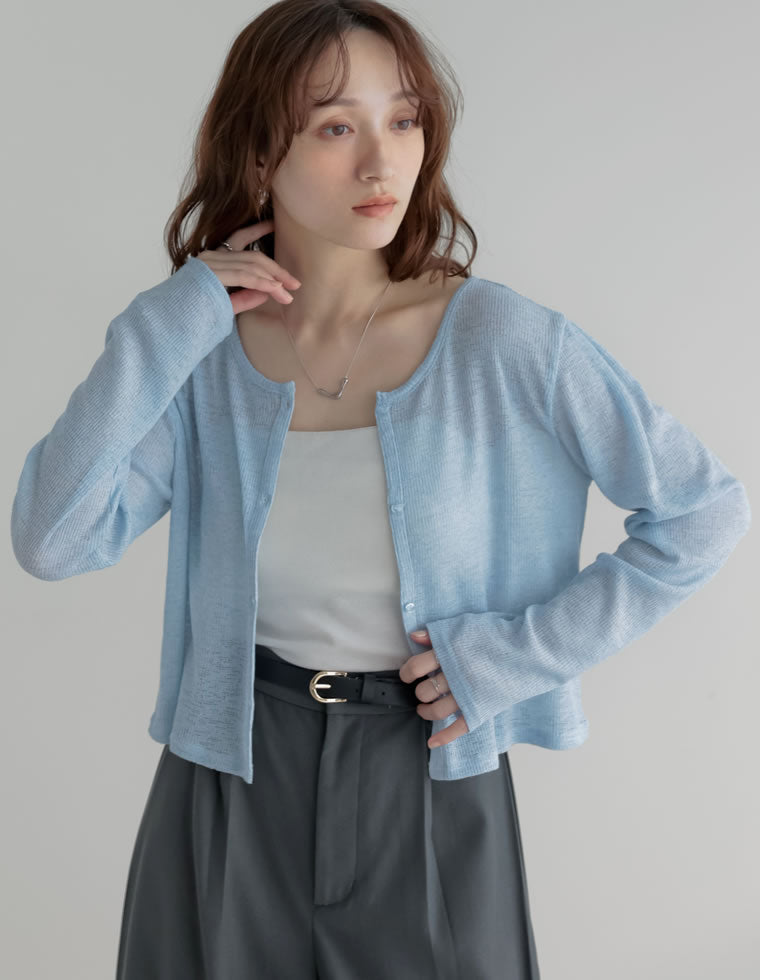 BLESS N° 27 トップスカーディガンカットソー メランジカットソーカーディガン - トップス通販 | 人気レディース