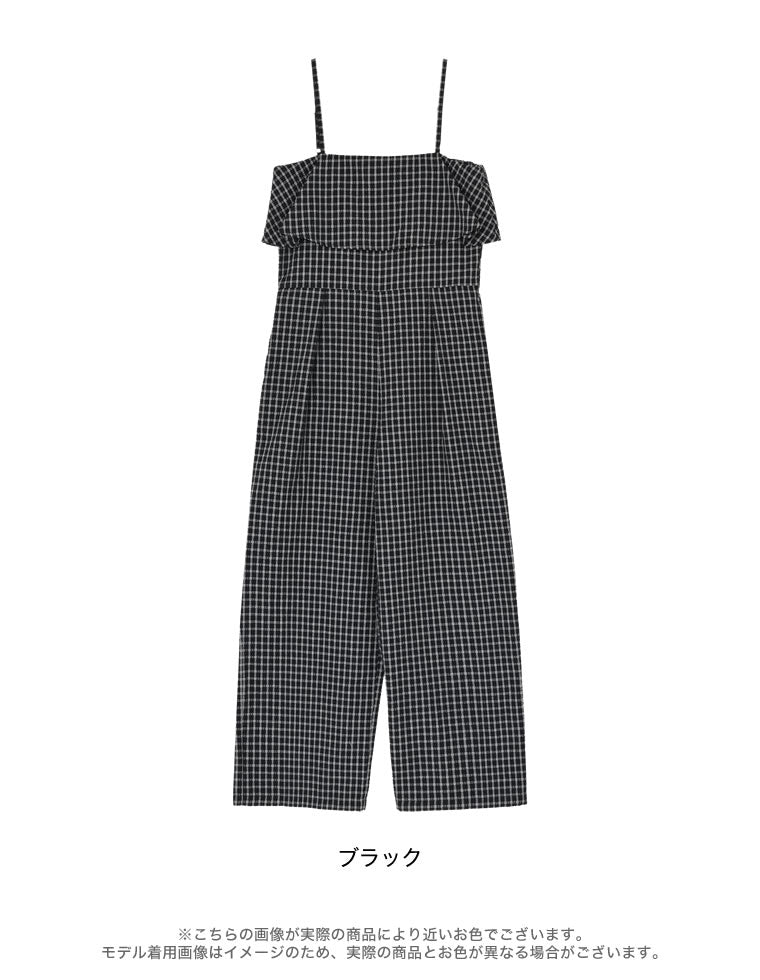 リネンギンガム オールインワン JOURNAL STANDARD LUXE（ジャーナルスタンダード ラックス）の「リネン