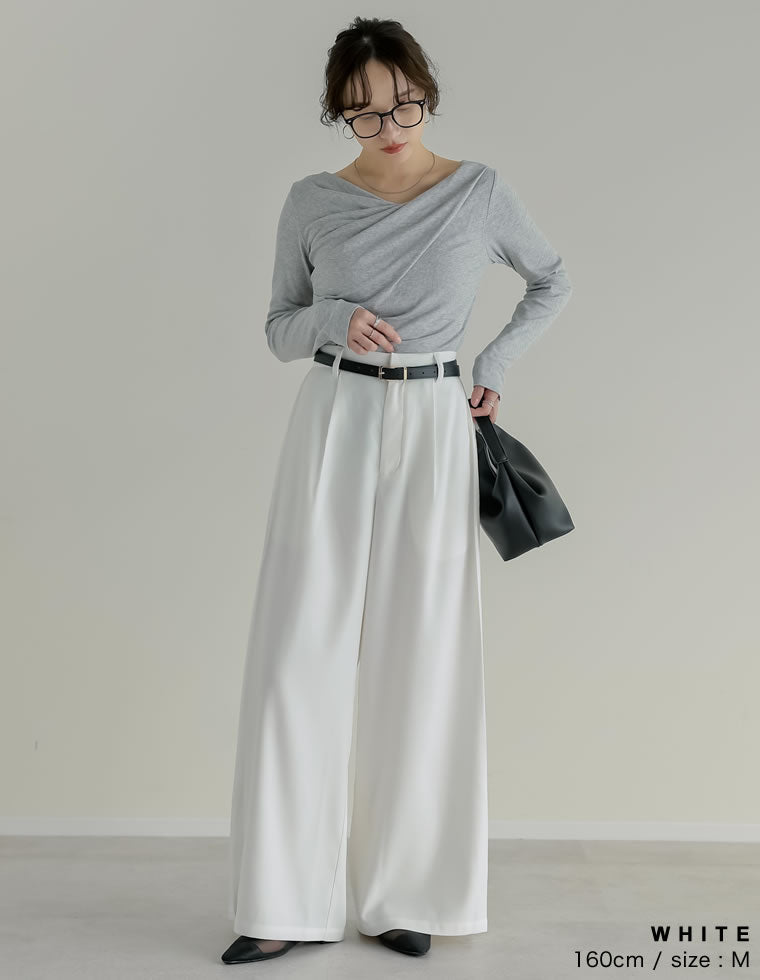 ツイルサイドタックストレートパンツ - パンツ通販 | 人気レディース