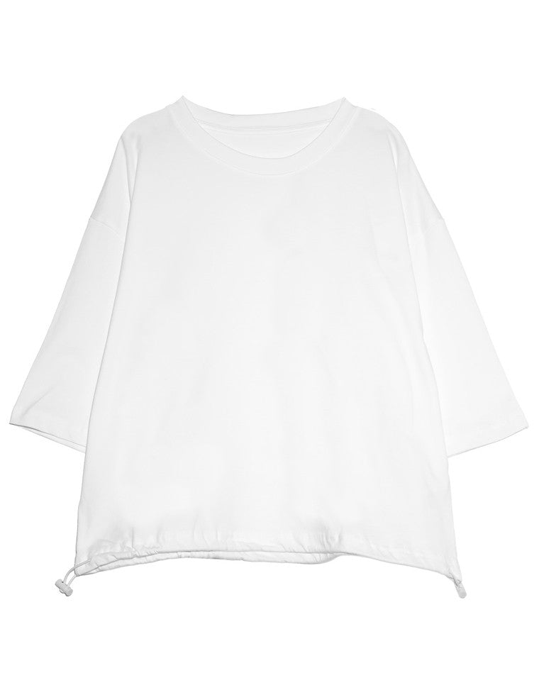 コットン裾ドロストクロップドTシャツ - トップス通販 | 人気