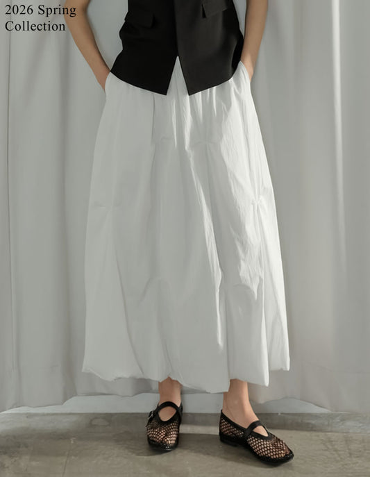 【先行予約会！20%OFFクーポン対象 クーポンコード：SH_PRE20_260205】ツマミタックタフタバルーンスカート スカート 人気レディースファッション通販 リエディ