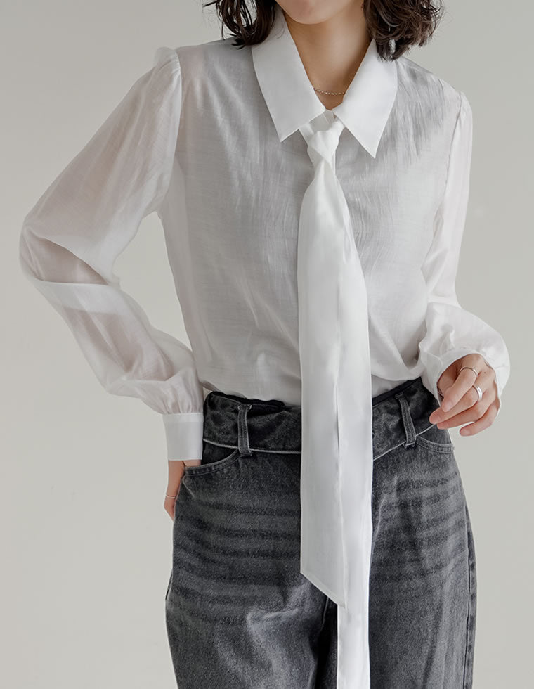 【新品タグ付】seseリボンタイドットシャツ セール】seseリボンタイドットシャツ◇（シャツ/ブラウス）｜IENA