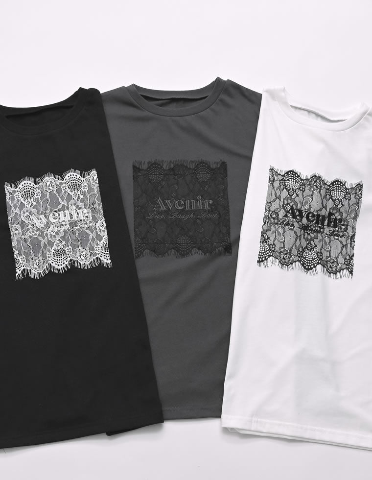 レース刺繍ロゴTシャツ - トップス通販 | 人気レディースファッション