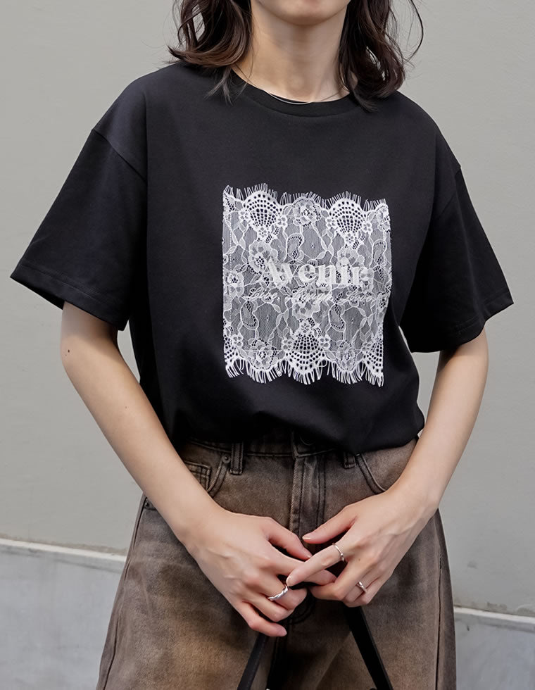 レース刺繍ロゴTシャツ - トップス通販 | 人気レディースファッション