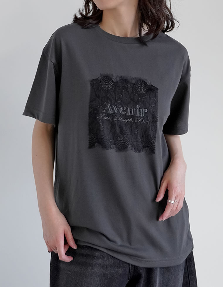 レース刺繍ロゴTシャツ - トップス通販 | 人気レディースファッション