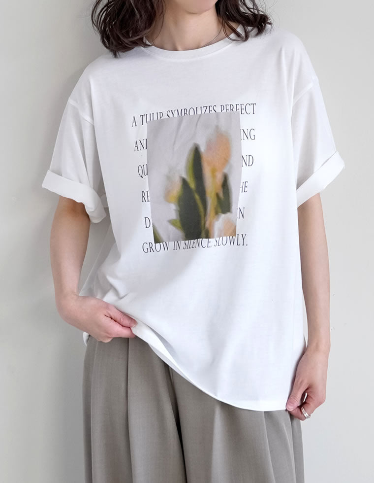 フラワーフォトTシャツ - トップス通販 | 人気レディースファッション