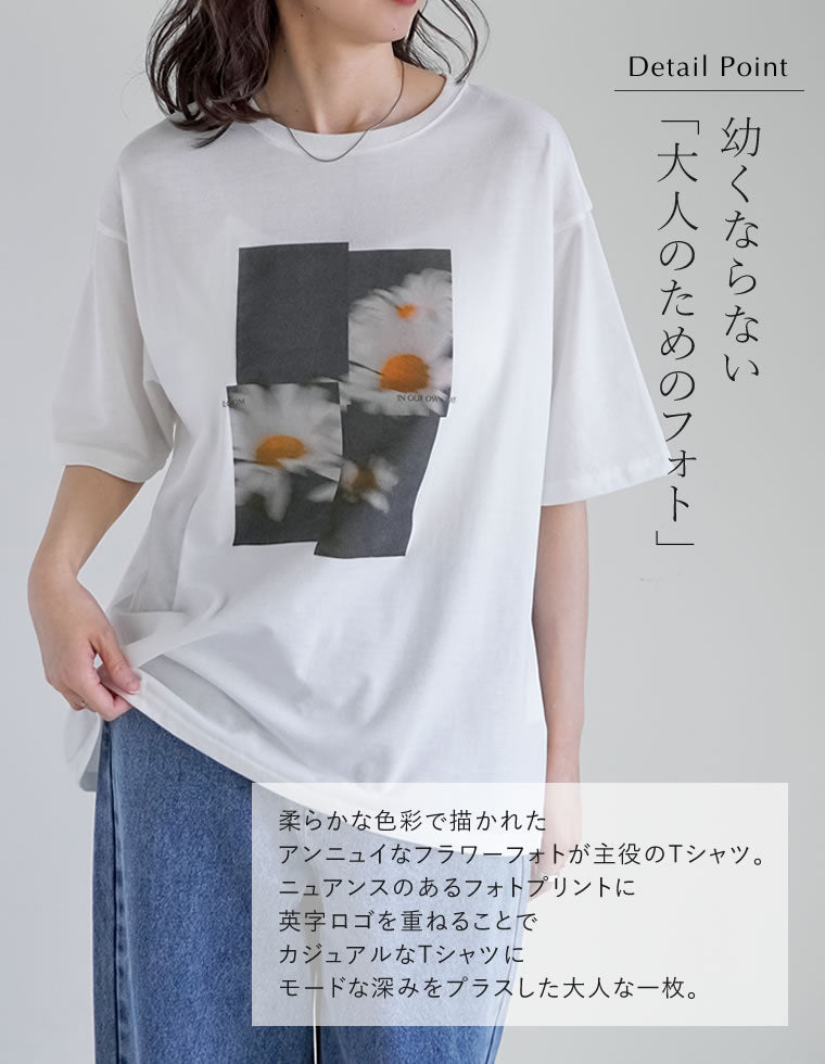 フラワーフォトTシャツ - トップス通販 | 人気レディースファッション