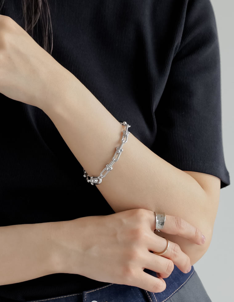 オーバルリングチェーンブレスレット - アクセサリー通販 | 人気