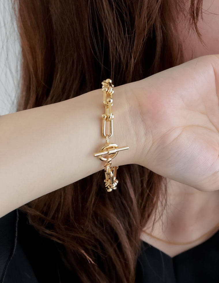オーバルモチーフチェーンブレスレット[mb] - アクセサリー通販 | 人気