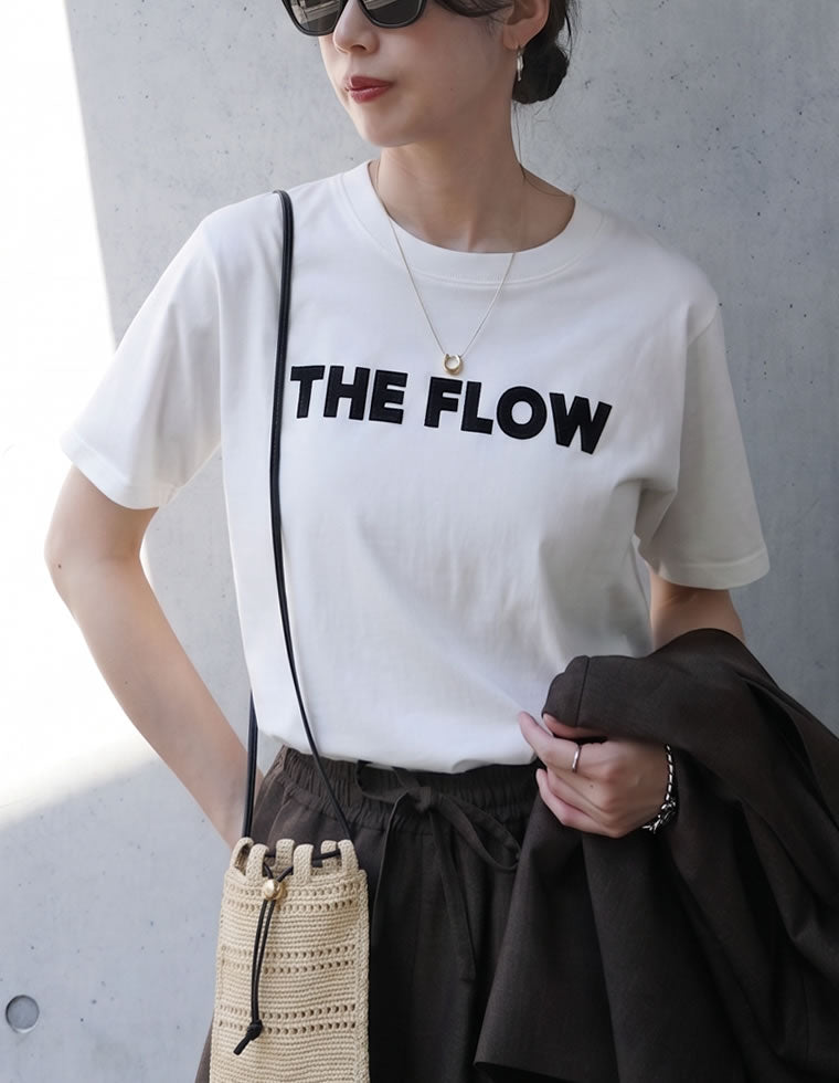 天竺フロッキーロゴプリントTシャツ - トップス通販 | 人気レディース