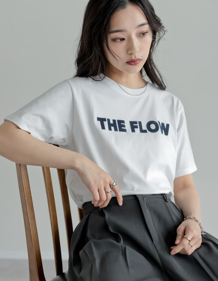 天竺フロッキーロゴプリントTシャツ - トップス通販 | 人気レディース