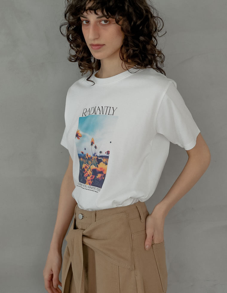 フラワーフォトプリントTシャツ - トップス通販 | 人気レディース