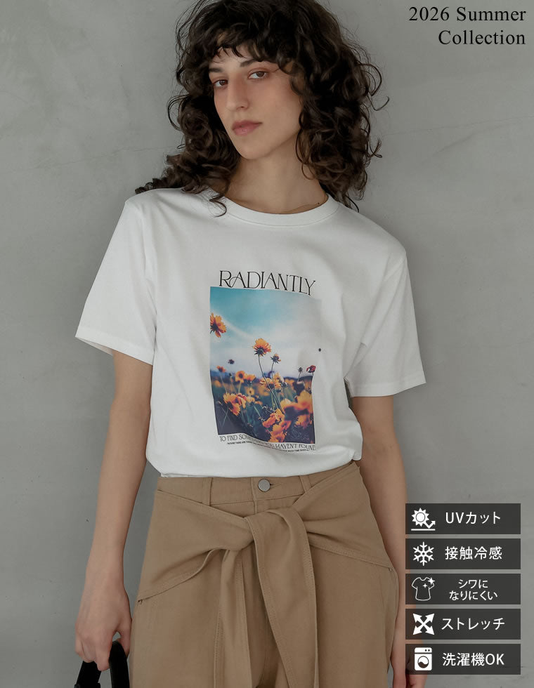 フラワーフォトプリントTシャツ - トップス通販 | 人気レディース