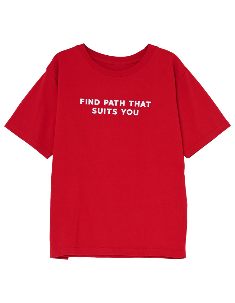 プレーティング天竺スローガンTシャツ - トップス通販 | 人気