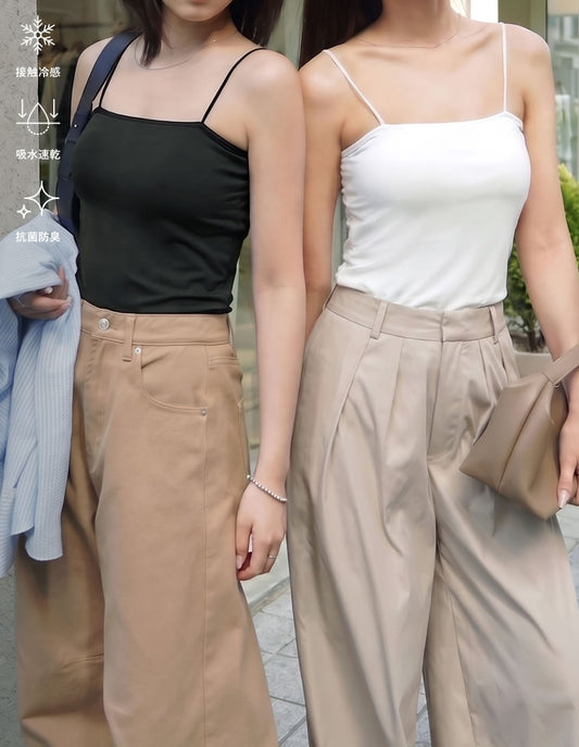 [Bamboo Line Bra Top][抗菌防臭][吸水速乾][接触冷感][UVカット][肌にやさしい][サステナブル]カップ付きベアキャミソール[返品交換不可][mb] トップス 人気レディースファッション通販 リエディ