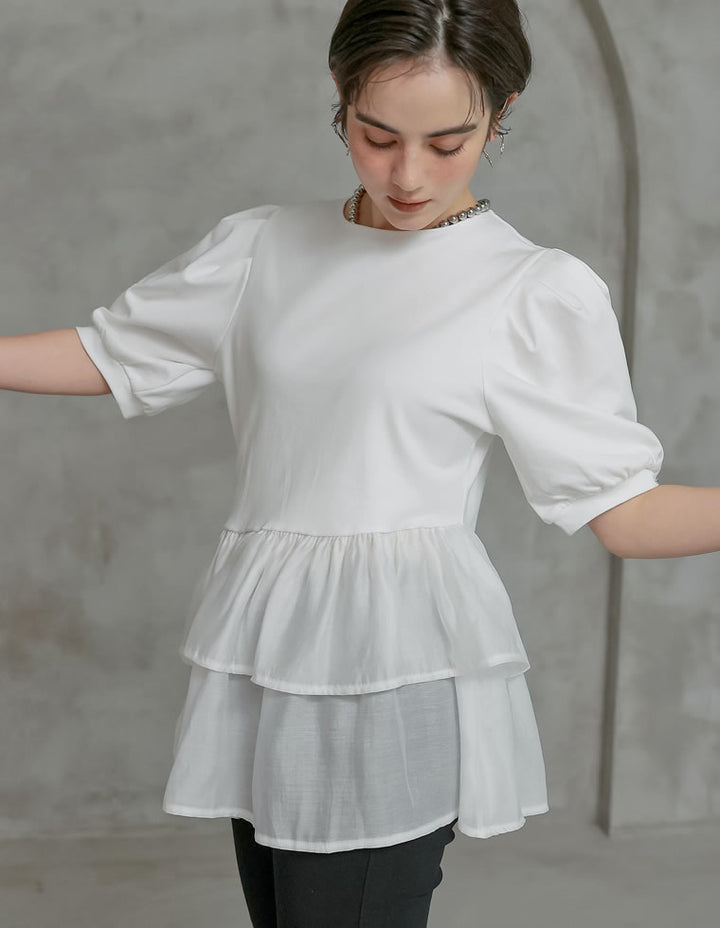 HER.（ハー）の「コットンバルーンスリーブブラウス（シャツ/ブラウス 