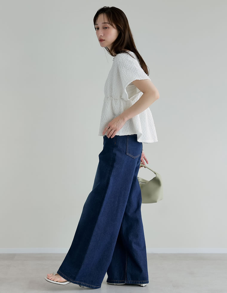 HER. カットジャガードペプラムトップス HER ジャガード ペプラム カットジャガードペプラムトップス - トップス通販 | 人気レディース