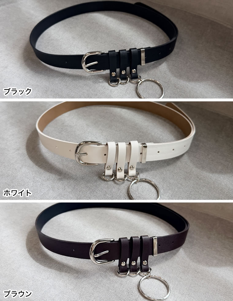 オーバルバックルフェイクレザールベルト - ファッション雑貨通販