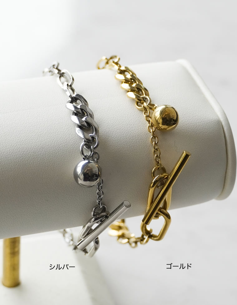 ミックスチェーンマンテルブレスレット - アクセサリー通販 | 人気