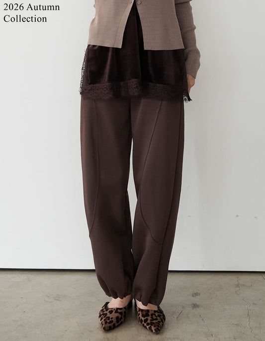[2026AW COLLECTION]カーブ切替えワイドスウェットイージーパンツ