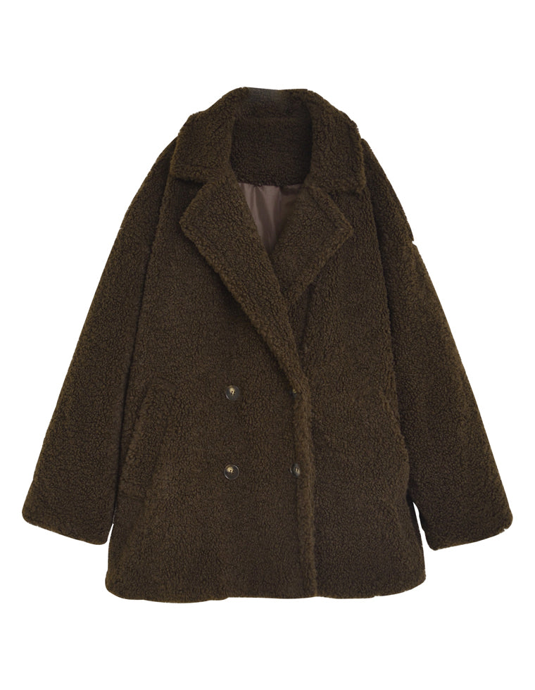 ボアダブルミドルチェスターコート