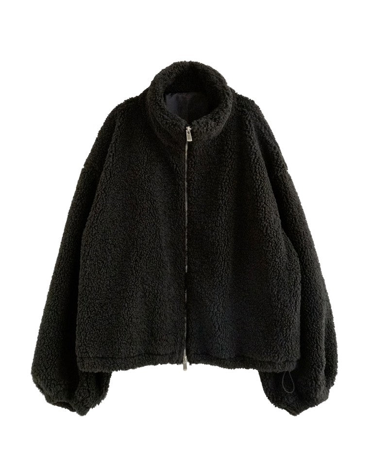 ボアドロスト付きダブルジップブルゾン