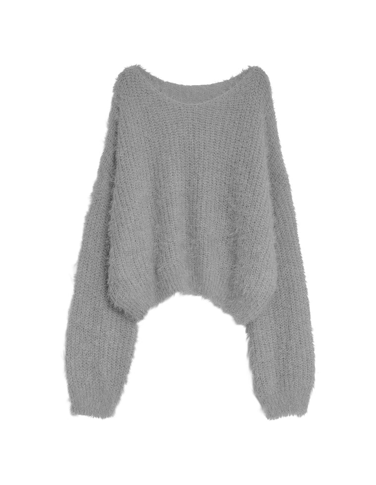 プードルシャギーニットトップス