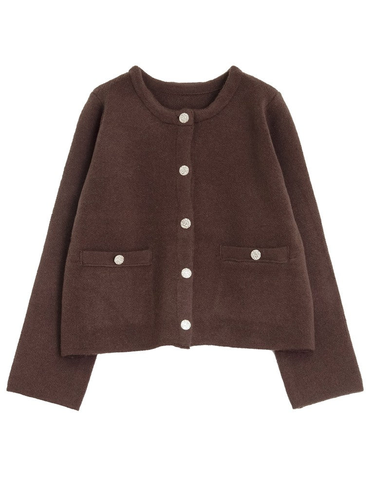 ニットゴールドボタンショートコート