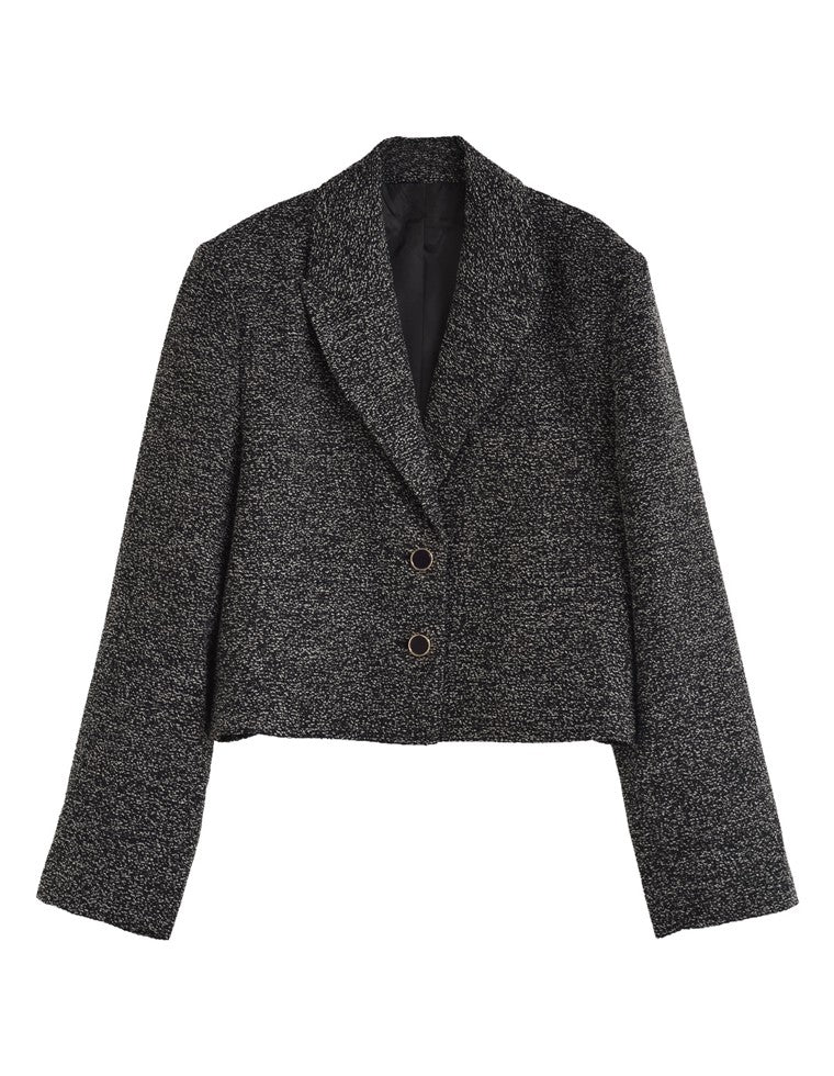 ツイードクロップドテーラードジャケット