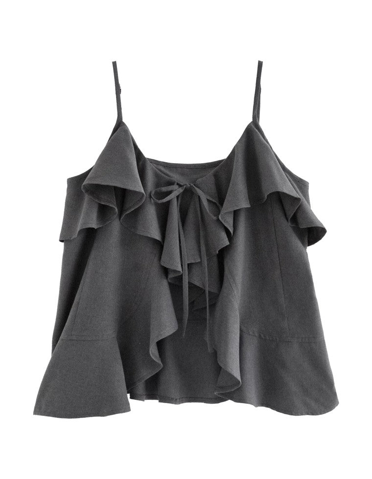 アンチピリングヘリンボーンキャミビスチェ