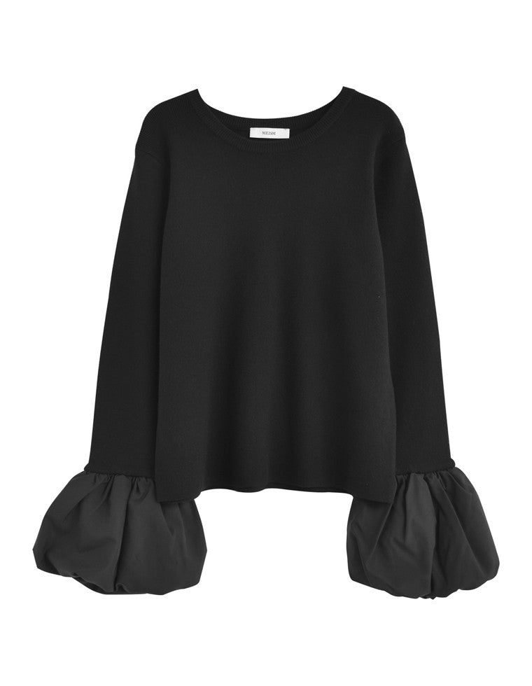 バルーンスリーブニットトップス