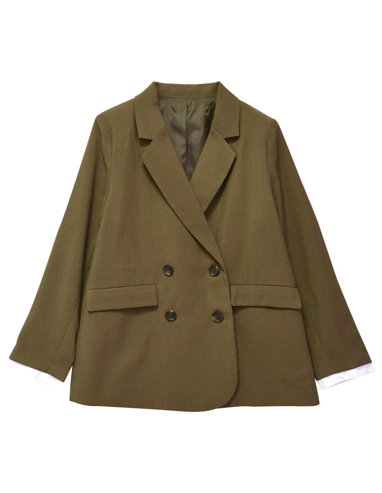 シャツレイヤード風テーラードジャケット