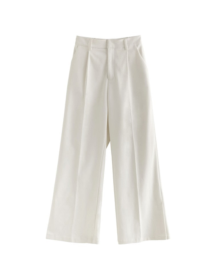 微起毛ツイルタックストレートパンツ