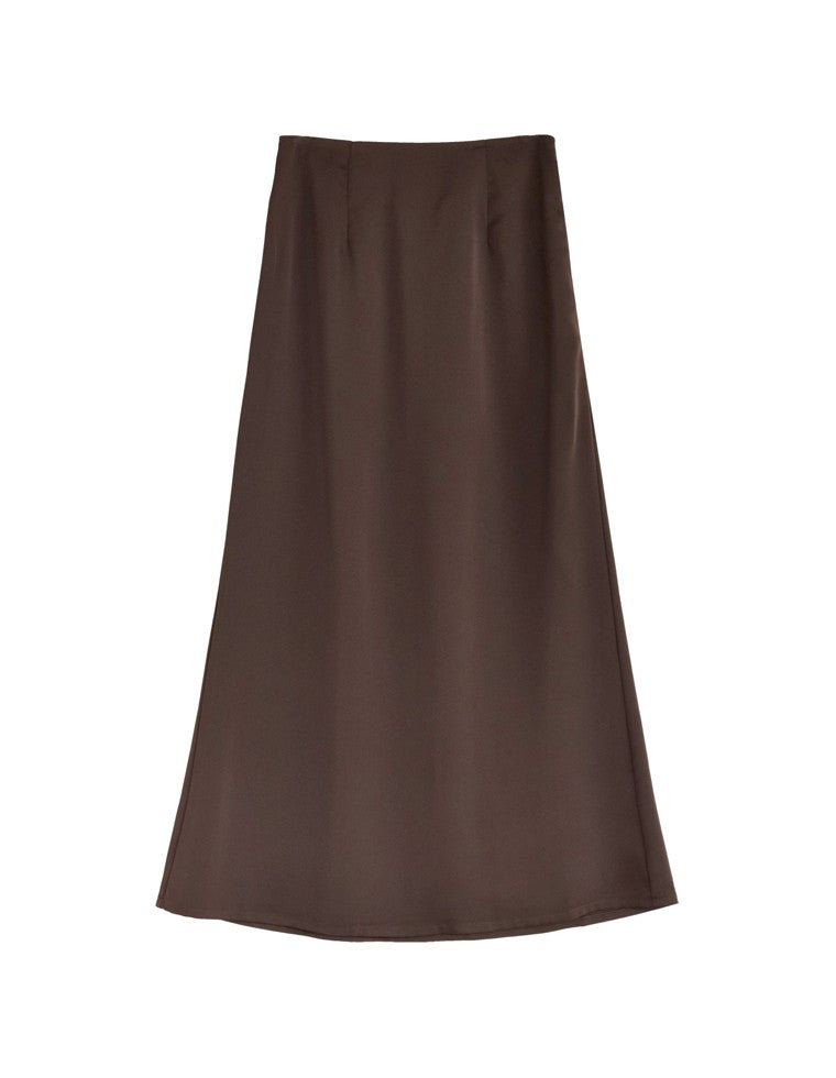 サテンナロースカート