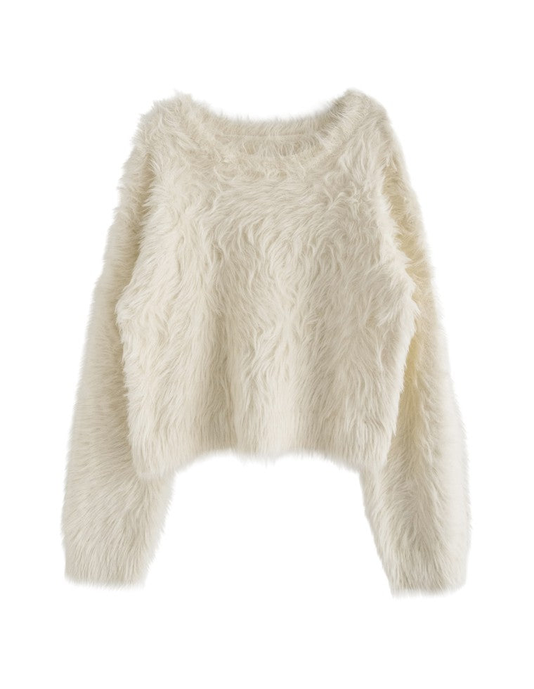 シャギーニットトップス