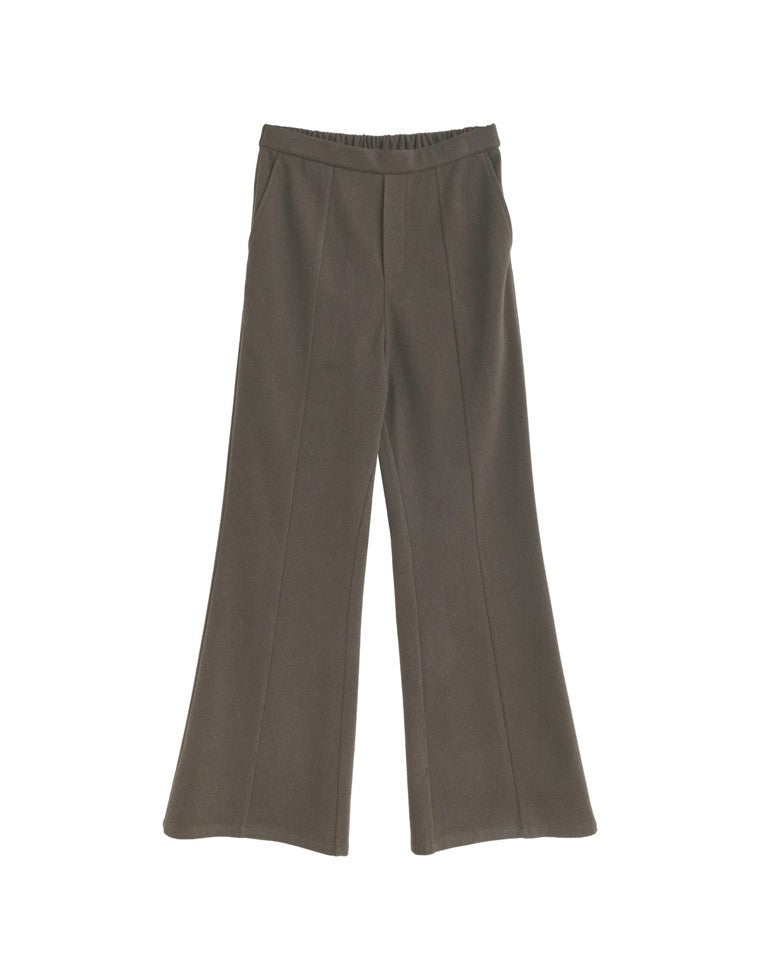 アンチピリング微起毛キックフレアパンツ