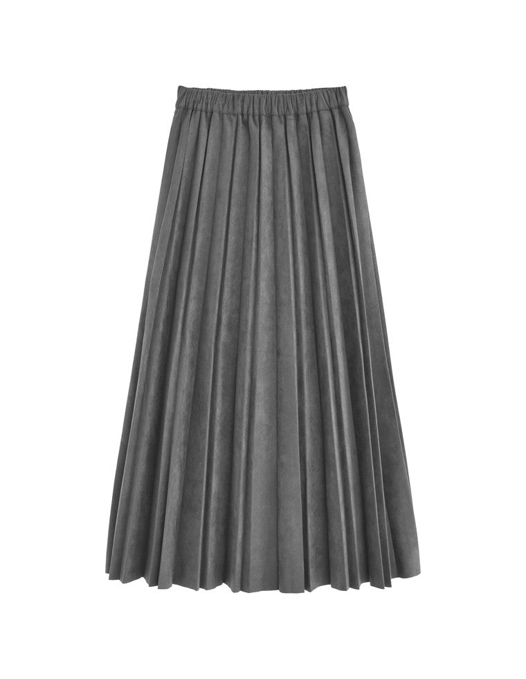 フェイクスウェードプリーツスカート