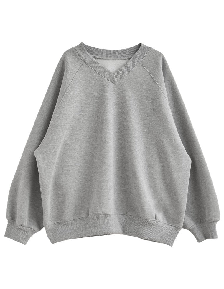 裏起毛Vネックプルオーバー