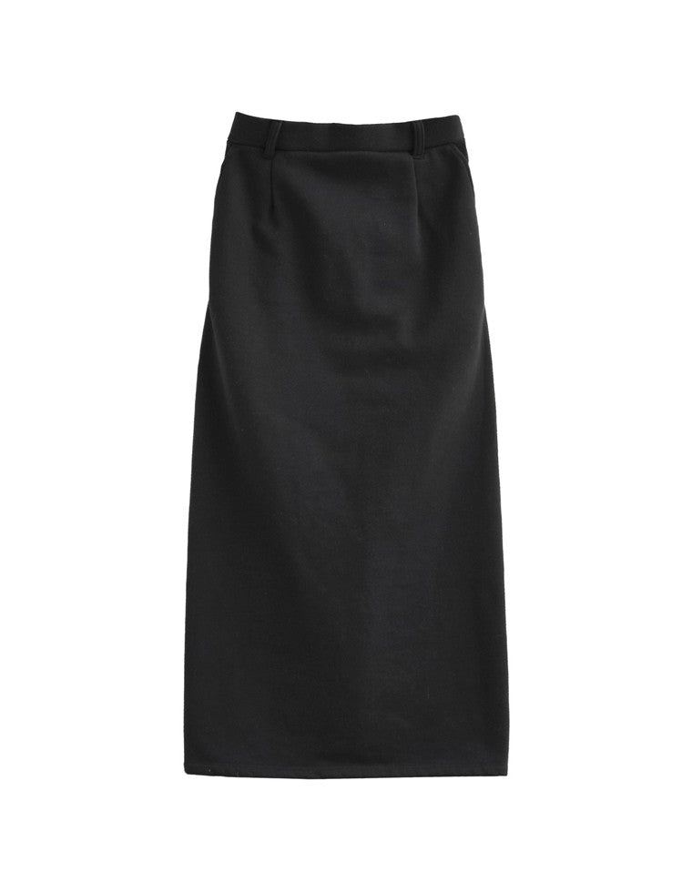 裏起毛ベルトループ付きタイトスカート