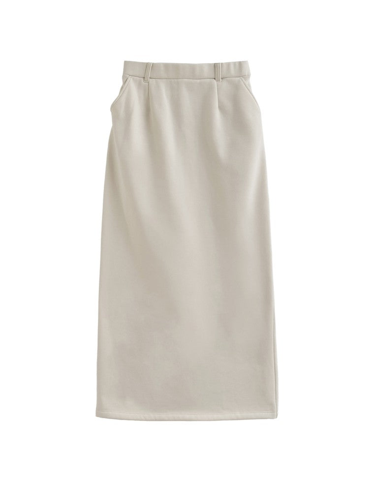 裏起毛ベルトループ付きタイトスカート