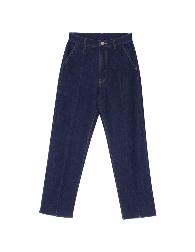 バックベンツストレートリサイクルデニム