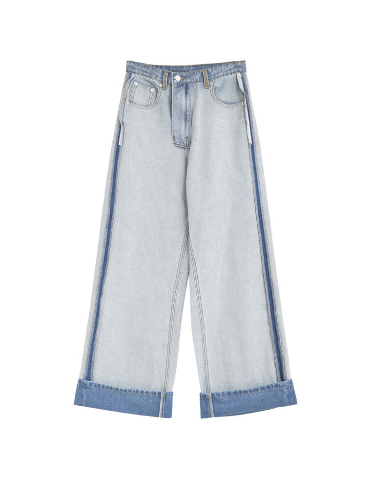 ワイドストレートリバースデニム