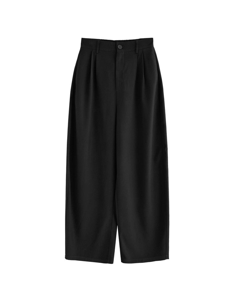 ツイルツータックバレルレッグカーブパンツ