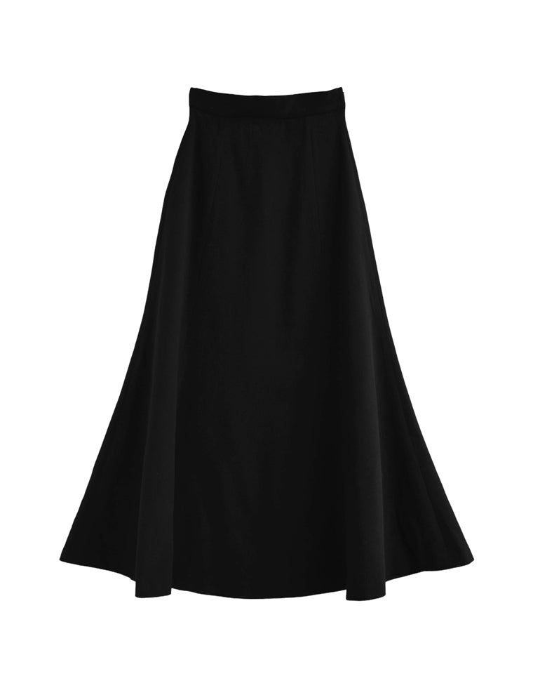 ウールライクパネル切り替えスカート