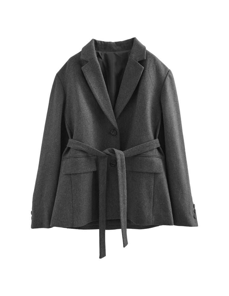 圧縮ウールライクテーラードジャケット