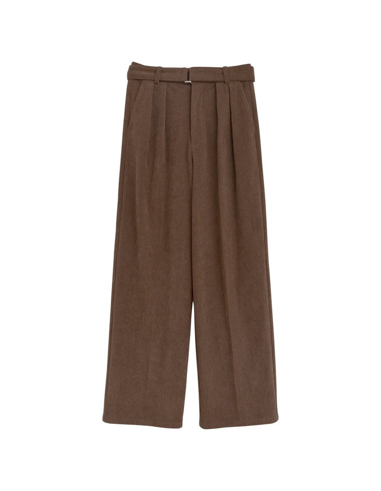 コーデュロイワイドストレートパンツ